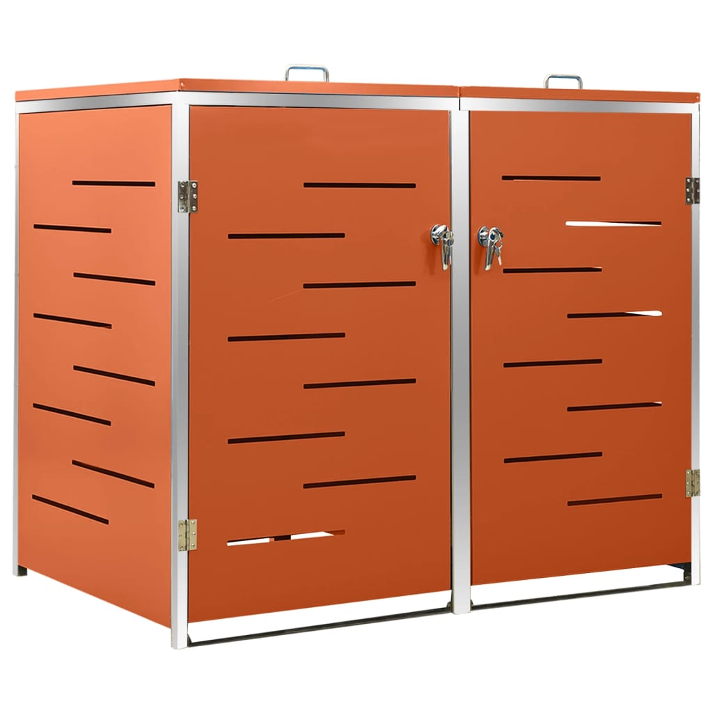 Mülltonnenbox Für 2 Tonnen 138X77,5X112,5 Cm Edelstahl