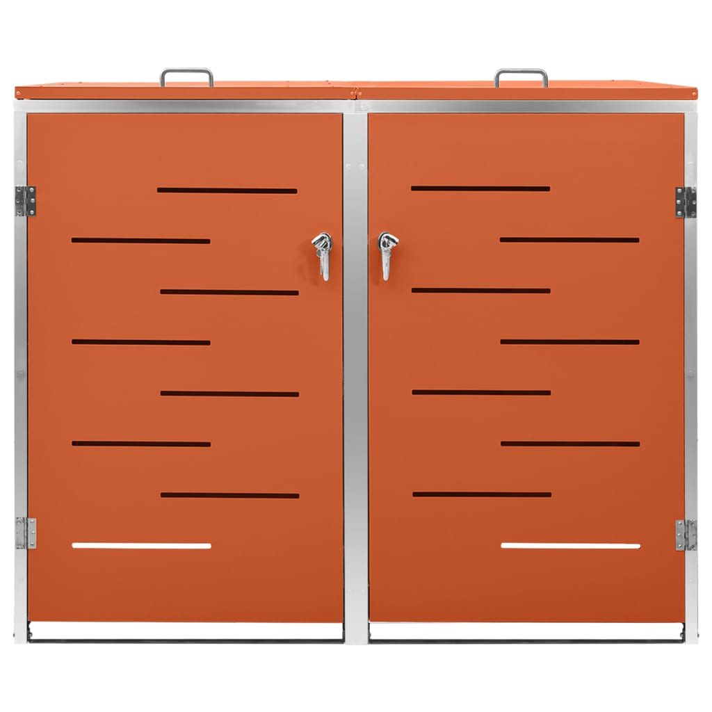Mülltonnenbox Für 2 Tonnen 138X77,5X112,5 Cm Edelstahl