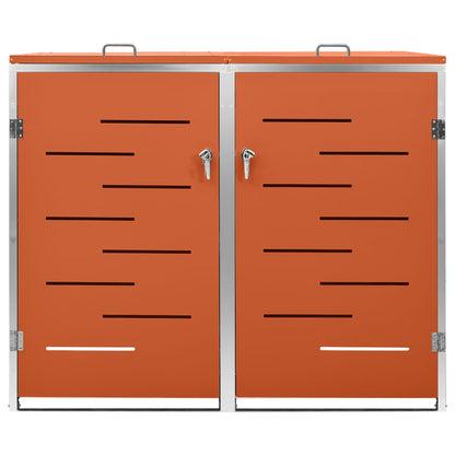 Mülltonnenbox Für 2 Tonnen 138X77,5X112,5 Cm Edelstahl