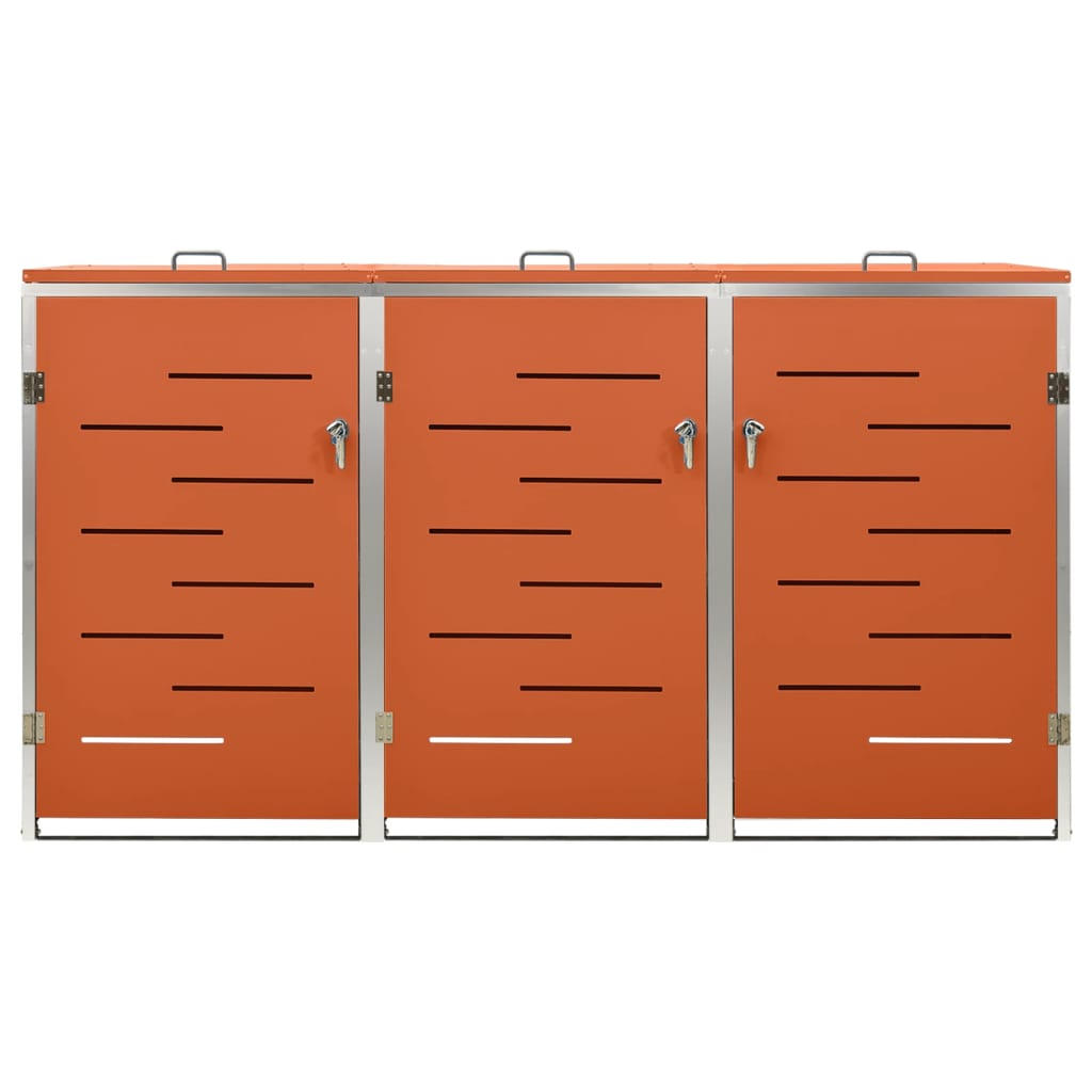 Mülltonnenbox Für 3 Tonnen 207X77,5X112,5 Cm Edelstahl