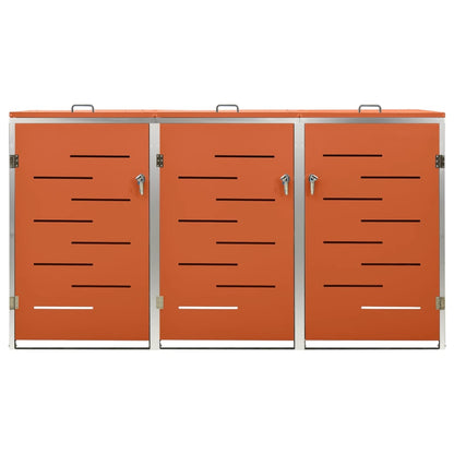 Mülltonnenbox Für 3 Tonnen 207X77,5X112,5 Cm Edelstahl