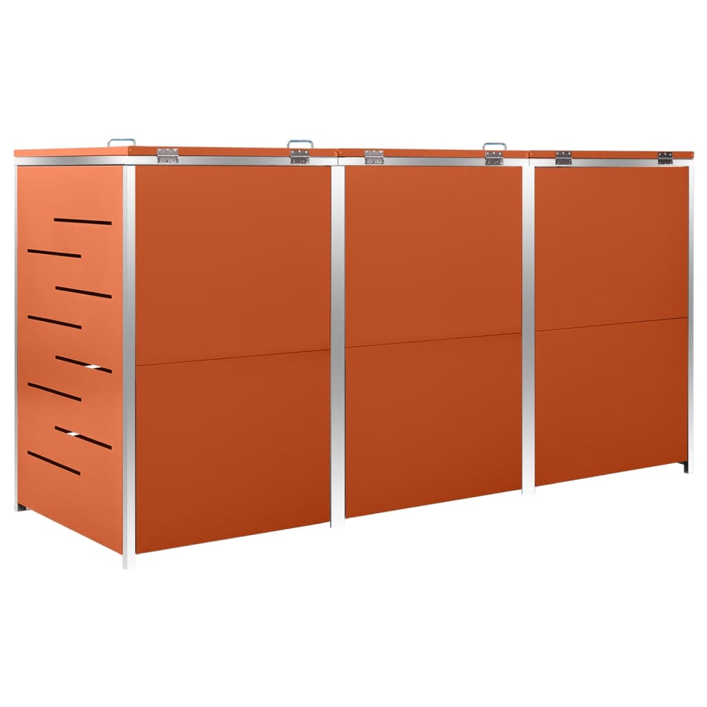 Mülltonnenbox Für 3 Tonnen 207X77,5X112,5 Cm Edelstahl