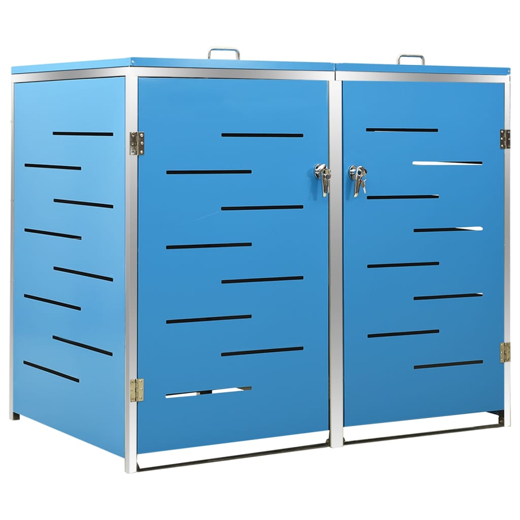 Mülltonnenbox Für 2 Tonnen 138X77,5X112,5 Cm Edelstahl