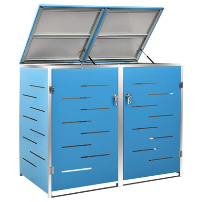 Mülltonnenbox Für 2 Tonnen 138X77,5X112,5 Cm Edelstahl
