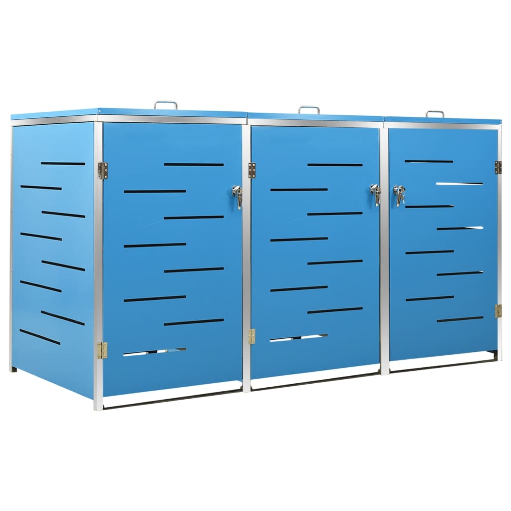 Mülltonnenbox Für 3 Tonnen 207X77,5X112,5 Cm Edelstahl