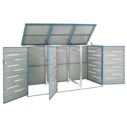 Mülltonnenbox Für 3 Tonnen 207X77,5X112,5 Cm Edelstahl