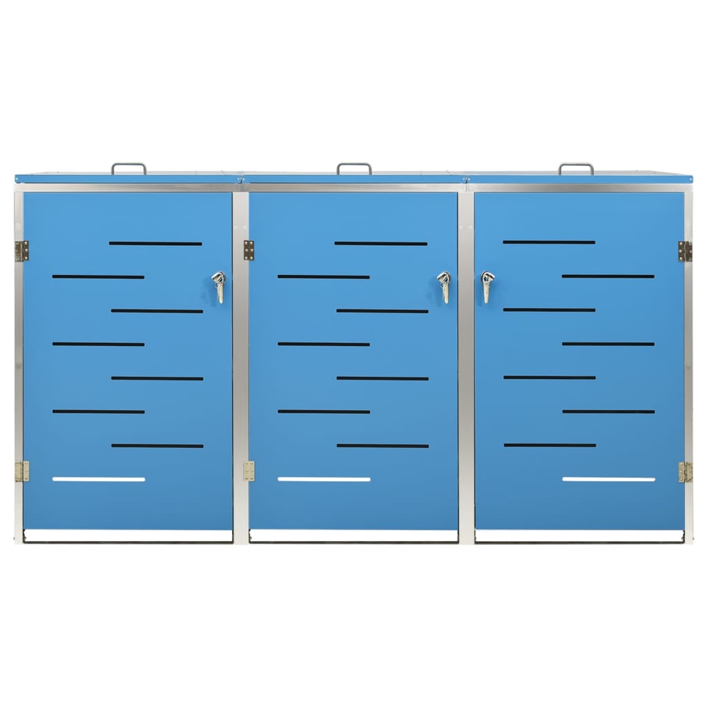 Mülltonnenbox Für 3 Tonnen 207X77,5X112,5 Cm Edelstahl