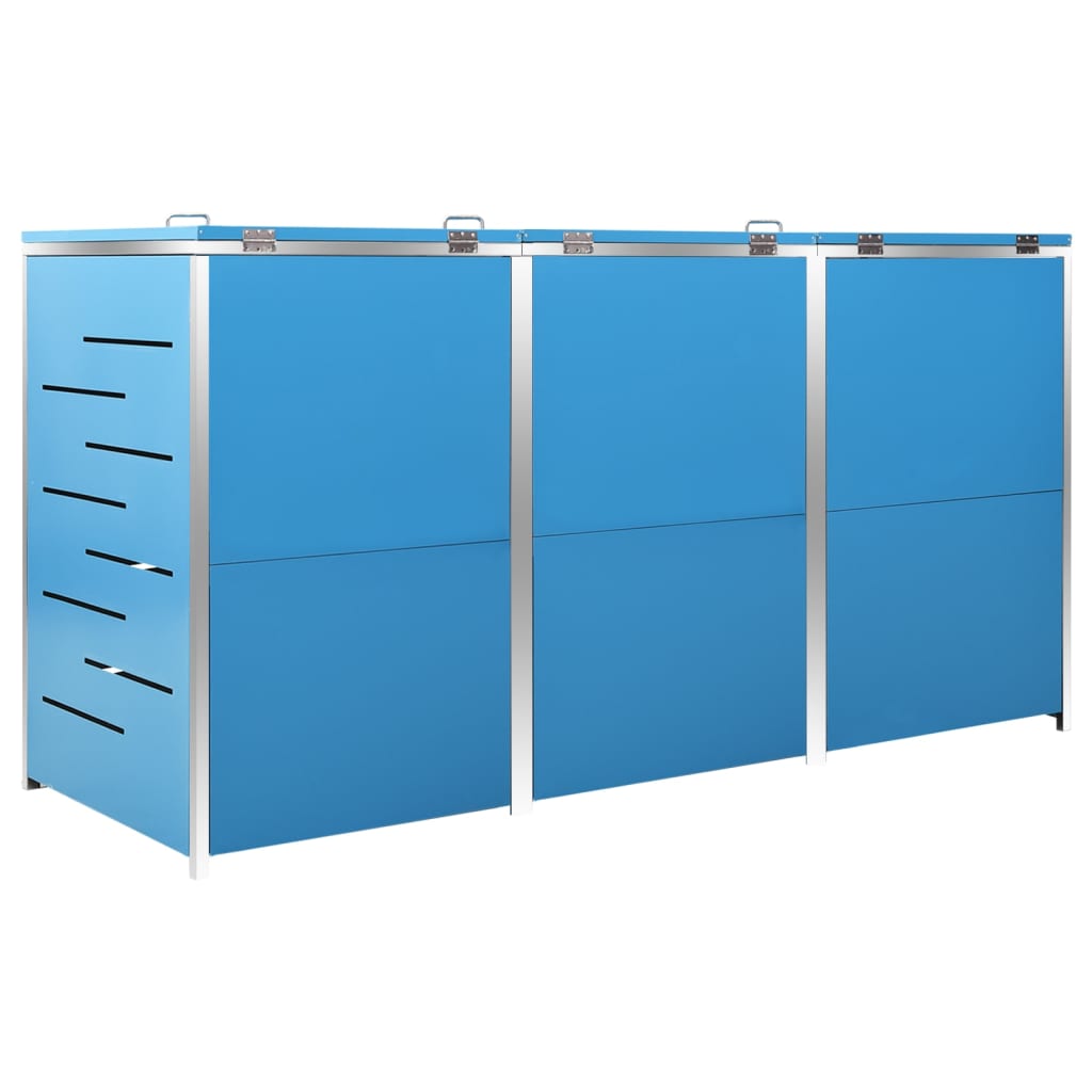 Mülltonnenbox Für 3 Tonnen 207X77,5X112,5 Cm Edelstahl