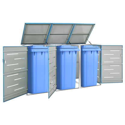 Mülltonnenbox Für 3 Tonnen 207X77,5X112,5 Cm Edelstahl
