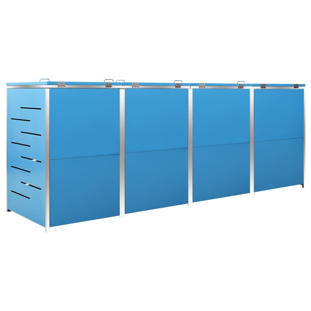 Mülltonnenbox Für 4 Tonnen 276,5X77,5X112,5 Cm Edelstahl