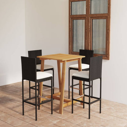 5-Tlg. Gartenbar-Set Mit Kissen