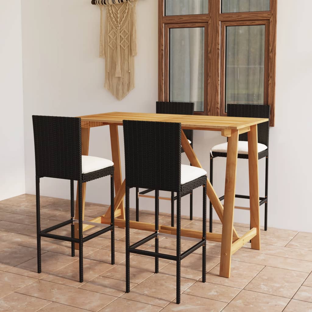 5-Tlg. Gartenbar-Set Mit Kissen
