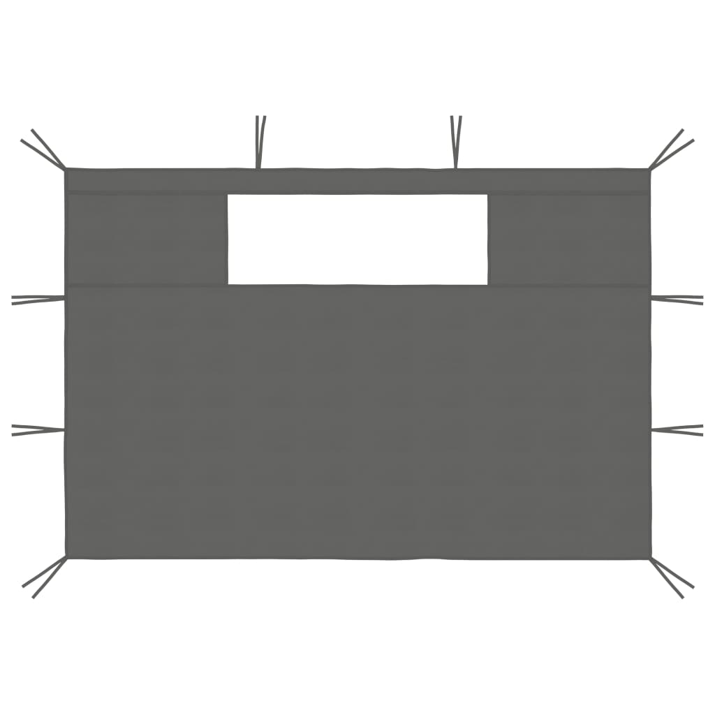 Pavillon-Seitenwände Mit Fenstern 2 Stk.
