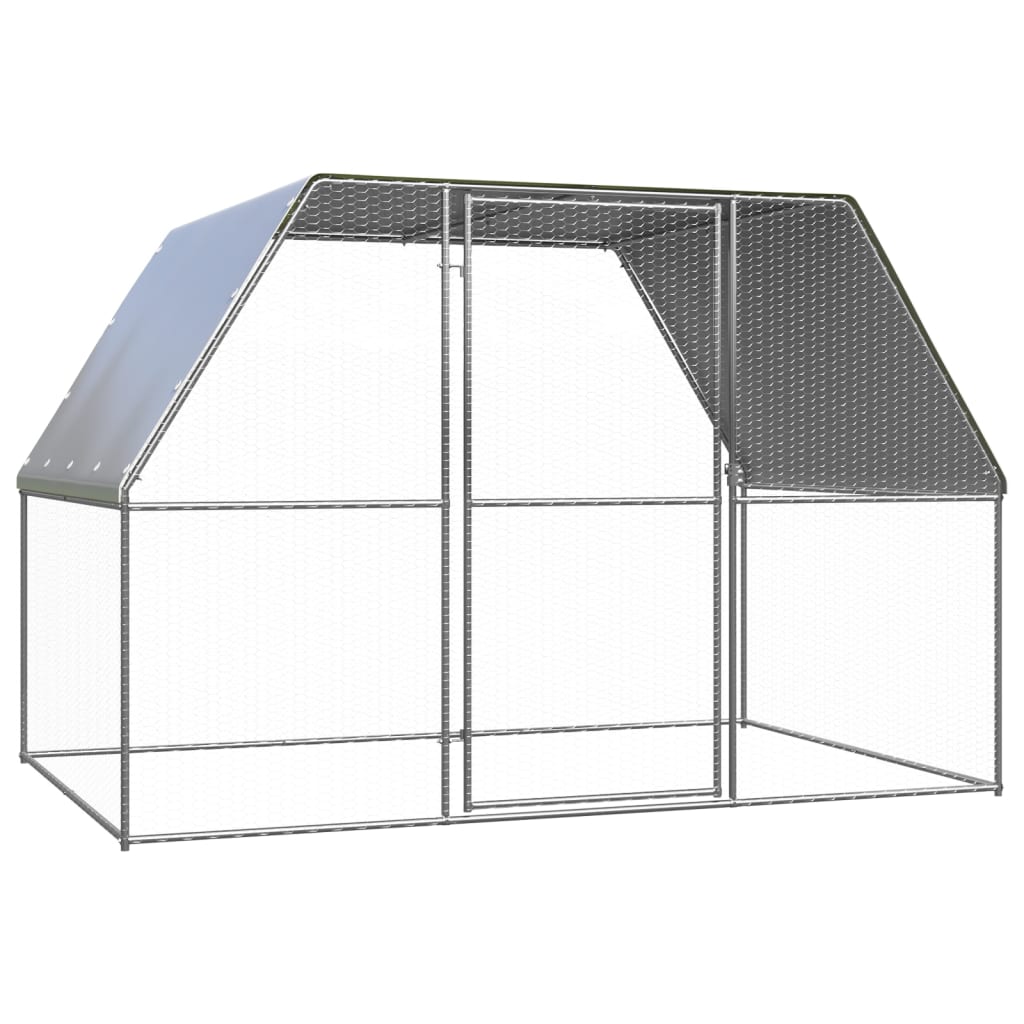 Outdoor-Hühnerkäfig 3X2X2 M Verzinkter Stahl