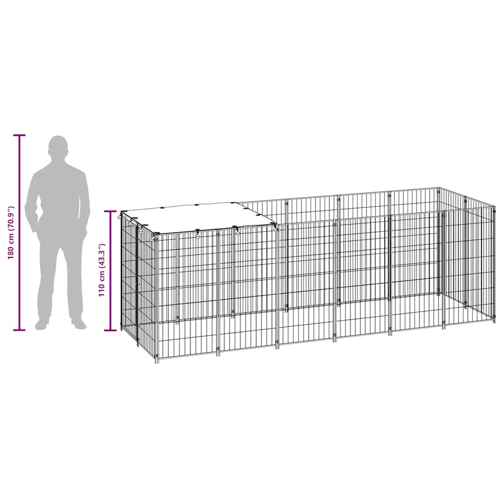 Hundezwinger 330X110X110 Cm Stahl
