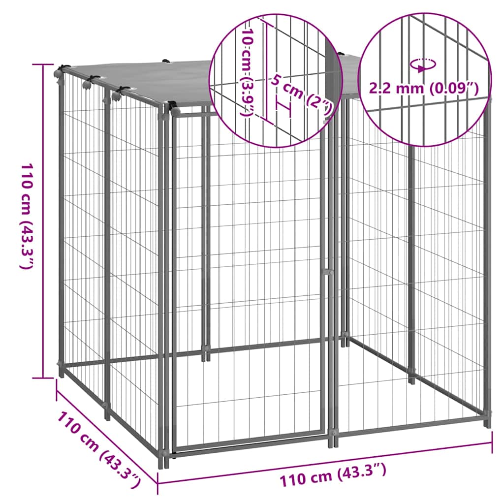 Hundezwinger N 110X110X110 Cm Stahl