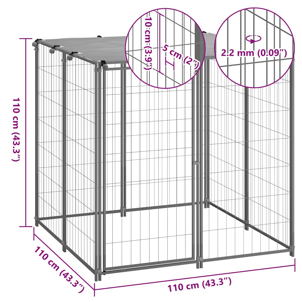 Hundezwinger N 110X110X110 Cm Stahl
