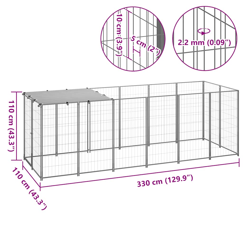 Hundezwinger N 330X110X110 Cm Stahl