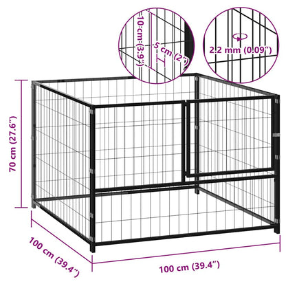 Hundezwinger 100X100X70 Cm Stahl
