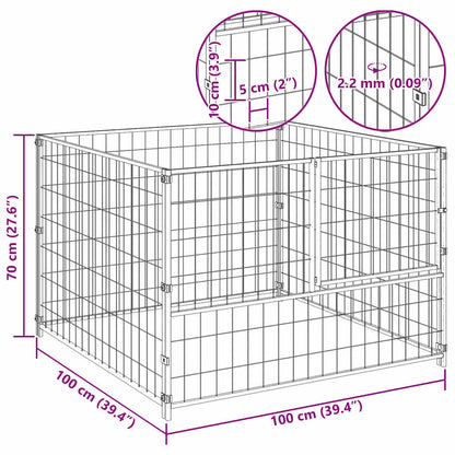 Hundezwinger 100X100X70 Cm Stahl