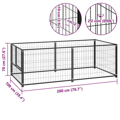 Hundezwinger 200X100X70 Cm Stahl
