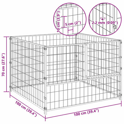 Hundezwinger N 100X100X70 Cm Stahl