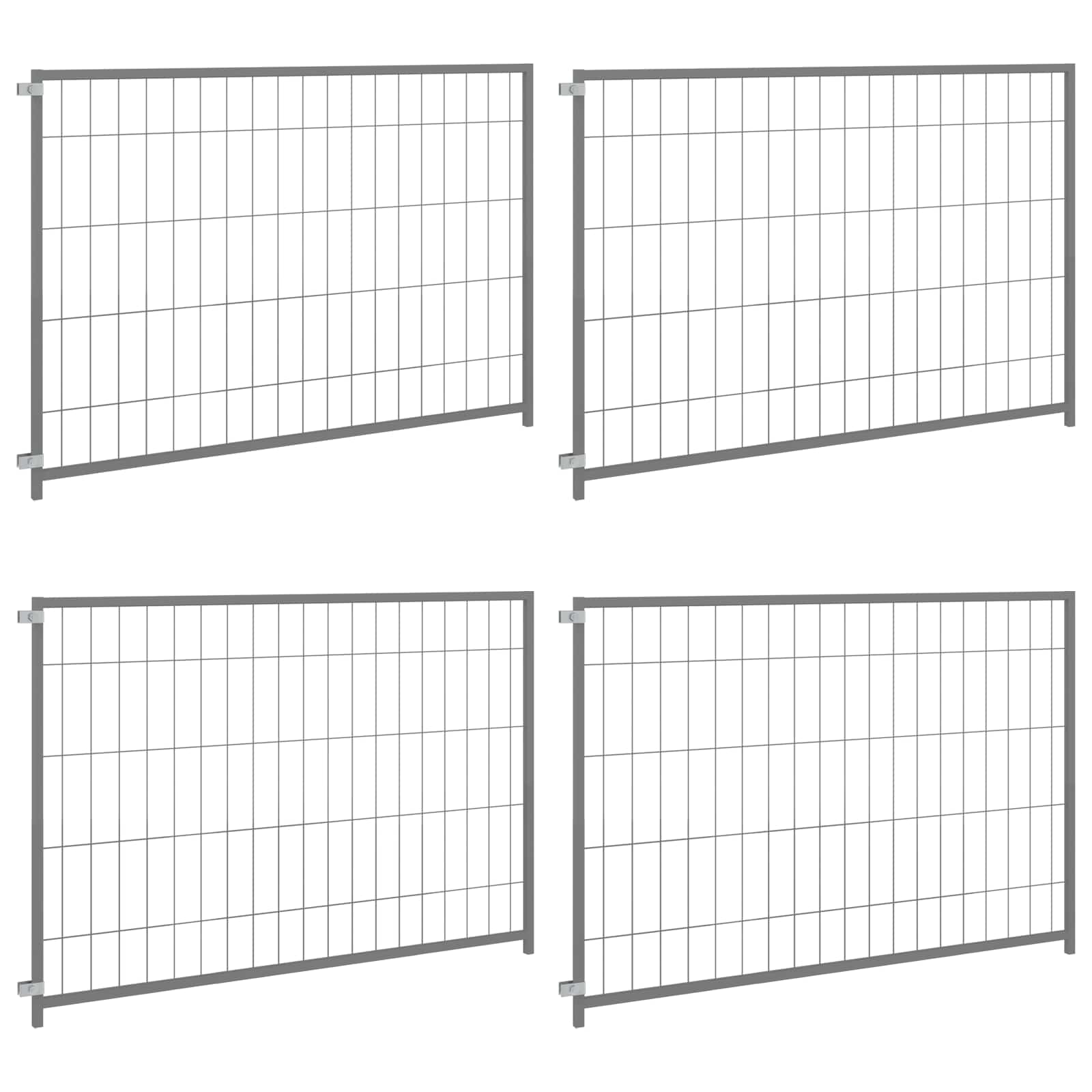Hundezwinger Silbern 300X100X70 Cm Stahl Anthrazit Und Weiß