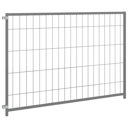 Hundezwinger Silbern 300X100X70 Cm Stahl Anthrazit Und Weiß