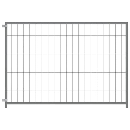Hundezwinger Silbern 300X100X70 Cm Stahl Anthrazit Und Weiß