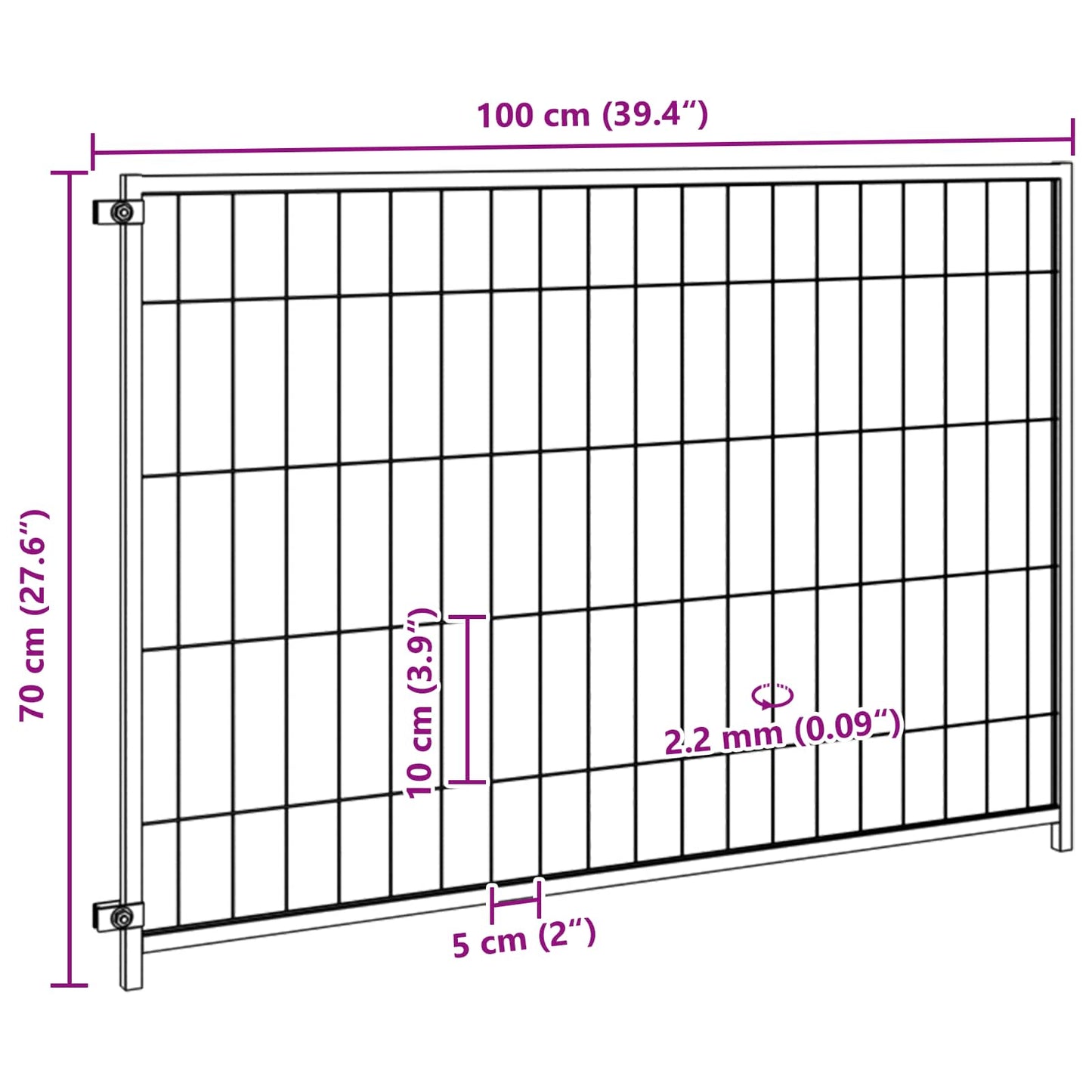 Hundezwinger Silbern 300X100X70 Cm Stahl Anthrazit Und Weiß