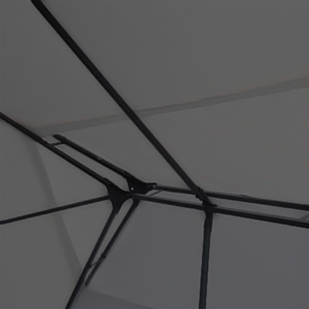 Pavillon Mit Led-Lichterkette Anthrazit 3X4 M