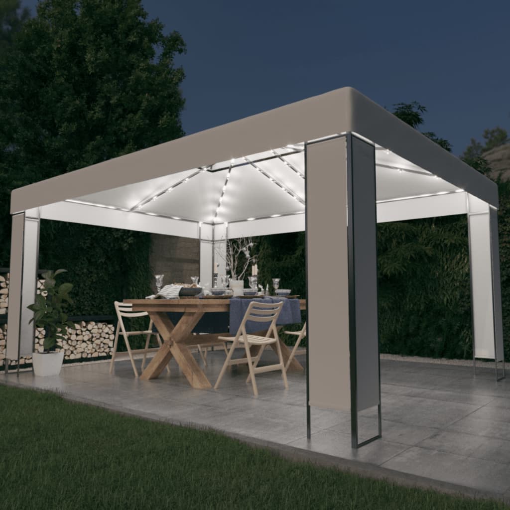 Pavillon Mit Led-Lichterkette 3X4 M