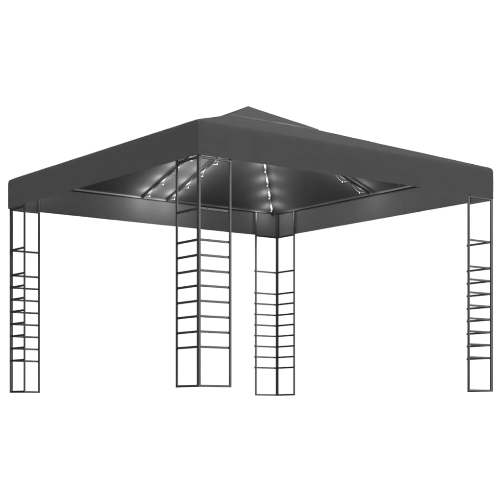 Gartenzelt Mit Led-Lichterkette 3X3 M