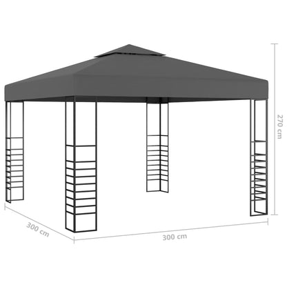 Gartenzelt Mit Led-Lichterkette 3X3 M