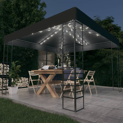 Gartenzelt Mit Led-Lichterkette 3X3 M