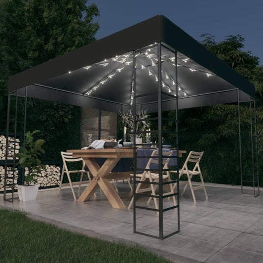 Gartenzelt Mit Led-Lichterkette 3X3 M