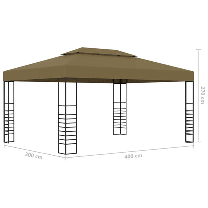 Pavillon Mit Led-Lichterkette 3X4 M