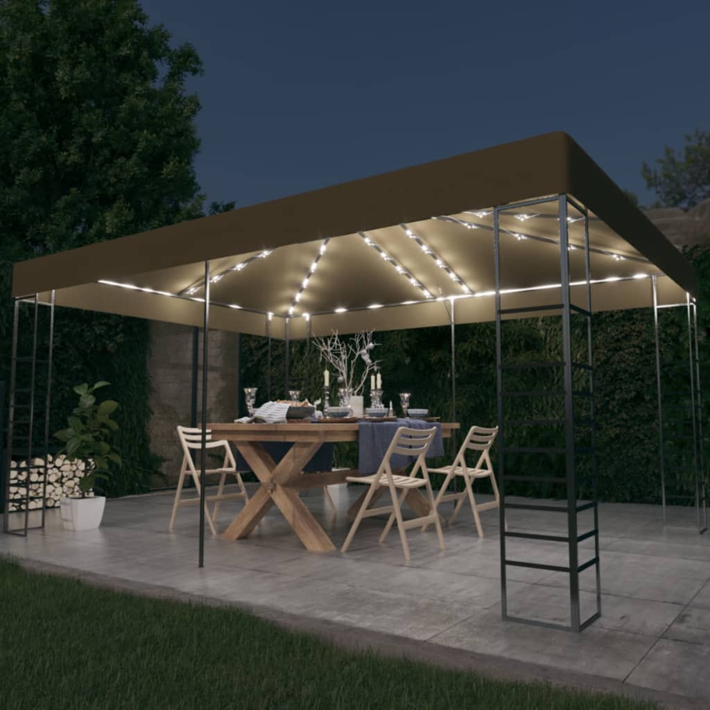 Pavillon Mit Led-Lichterkette 3X4 M