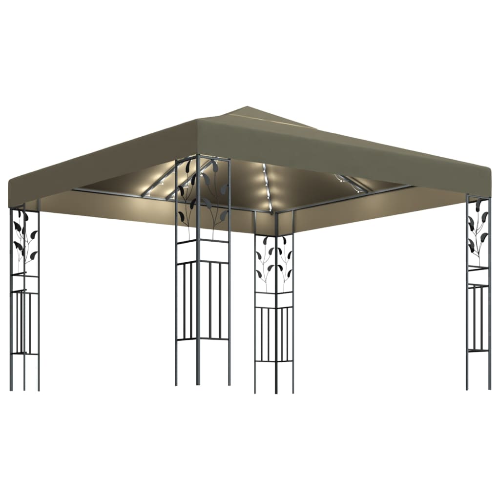 Pavillon Mit Led-Lichterkette 3X3 M