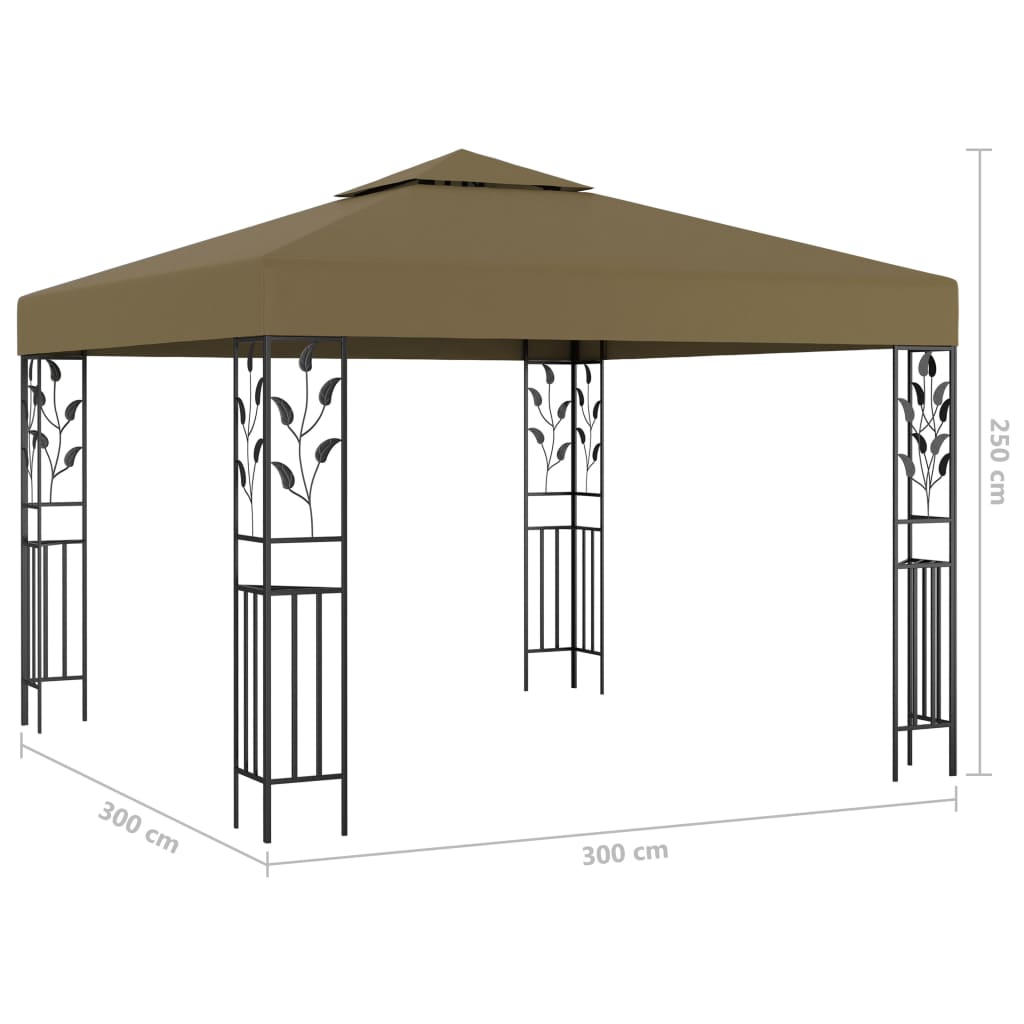 Pavillon Mit Led-Lichterkette 3X3 M