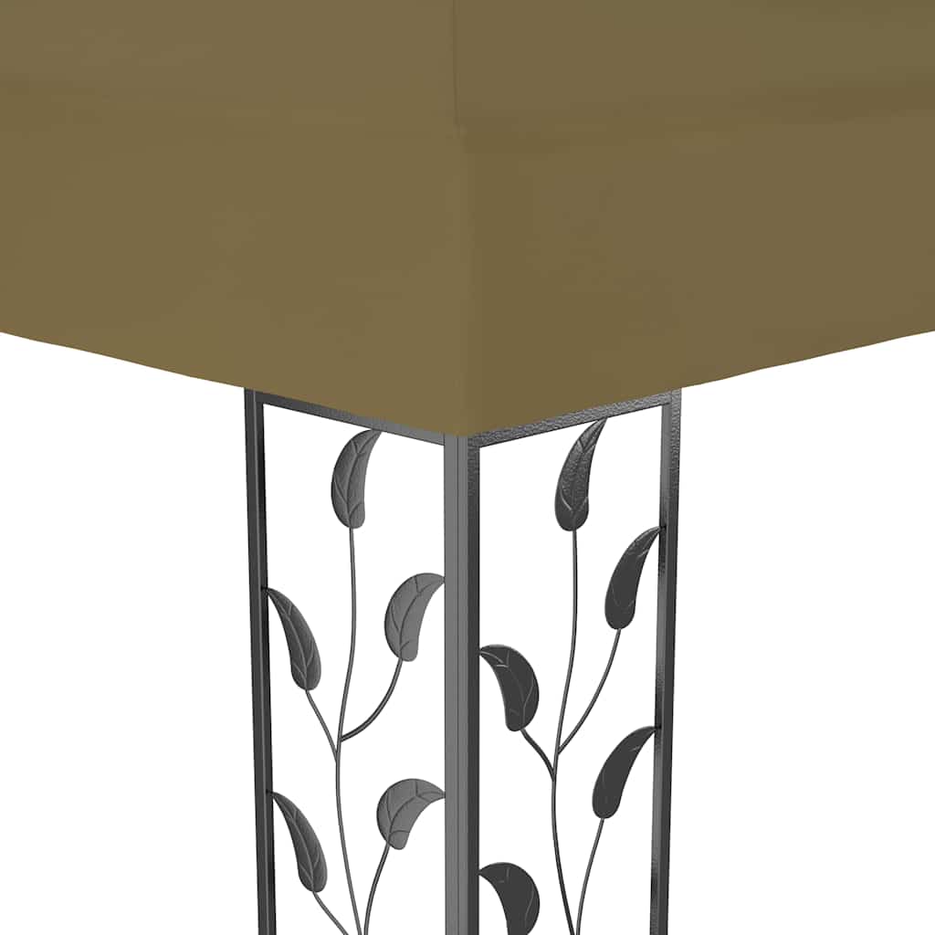 Pavillon Mit Doppeldach & Led-Lichterkette 3X4 M
