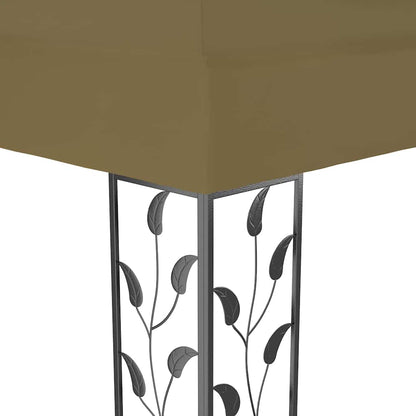 Pavillon Mit Doppeldach & Led-Lichterkette 3X4 M