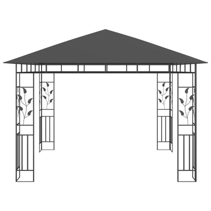 Pavillon Mit Moskitonetz & Led-Lichterkette 3X3X2,73M
