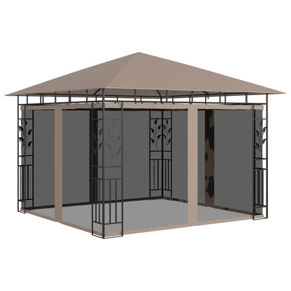 Pavillon Mit Moskitonetz & Led-Lichterkette 3X3X2,73 M