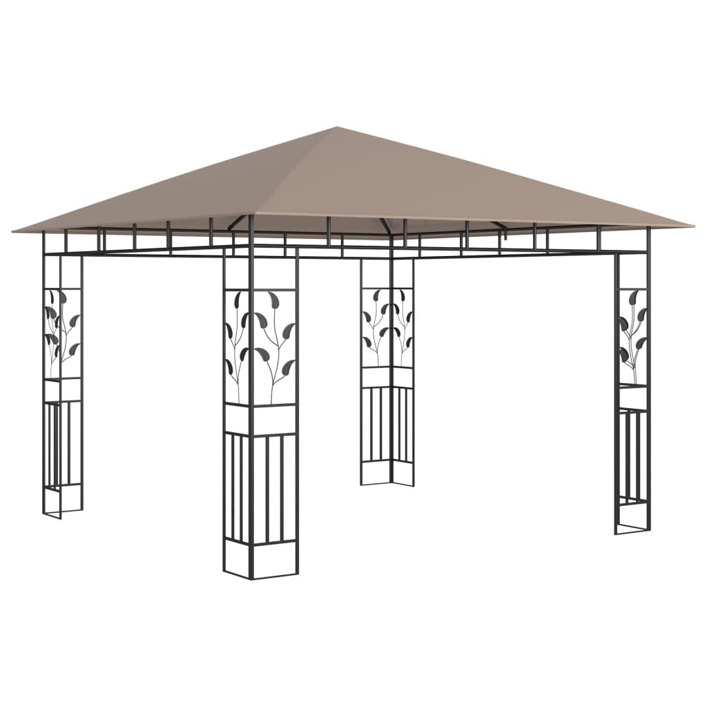 Pavillon Mit Moskitonetz & Led-Lichterkette 3X3X2,73 M