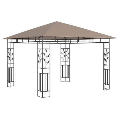 Pavillon Mit Moskitonetz & Led-Lichterkette 3X3X2,73 M