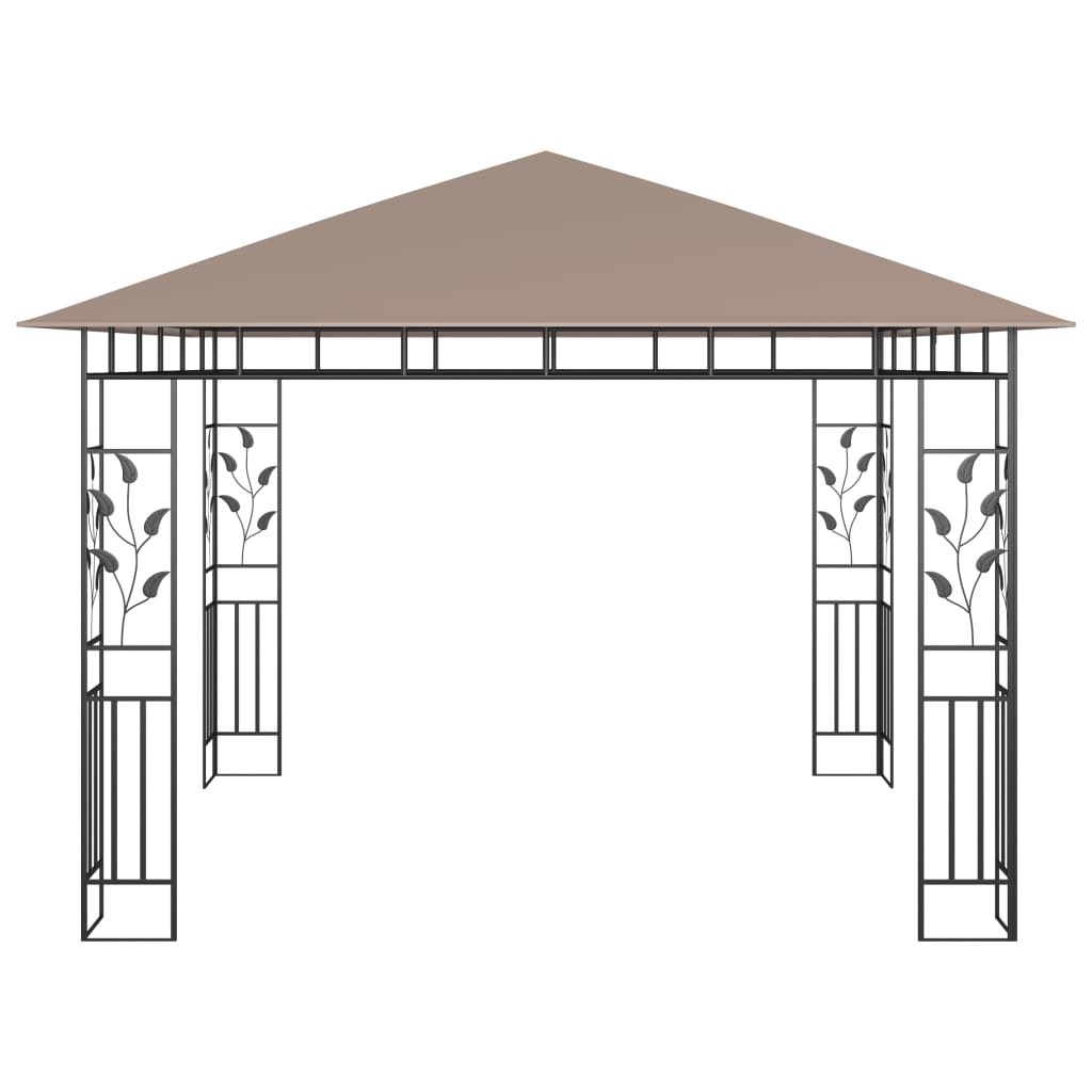 Pavillon Mit Moskitonetz & Led-Lichterkette 3X3X2,73 M