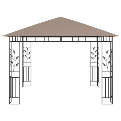 Pavillon Mit Moskitonetz & Led-Lichterkette 3X3X2,73 M