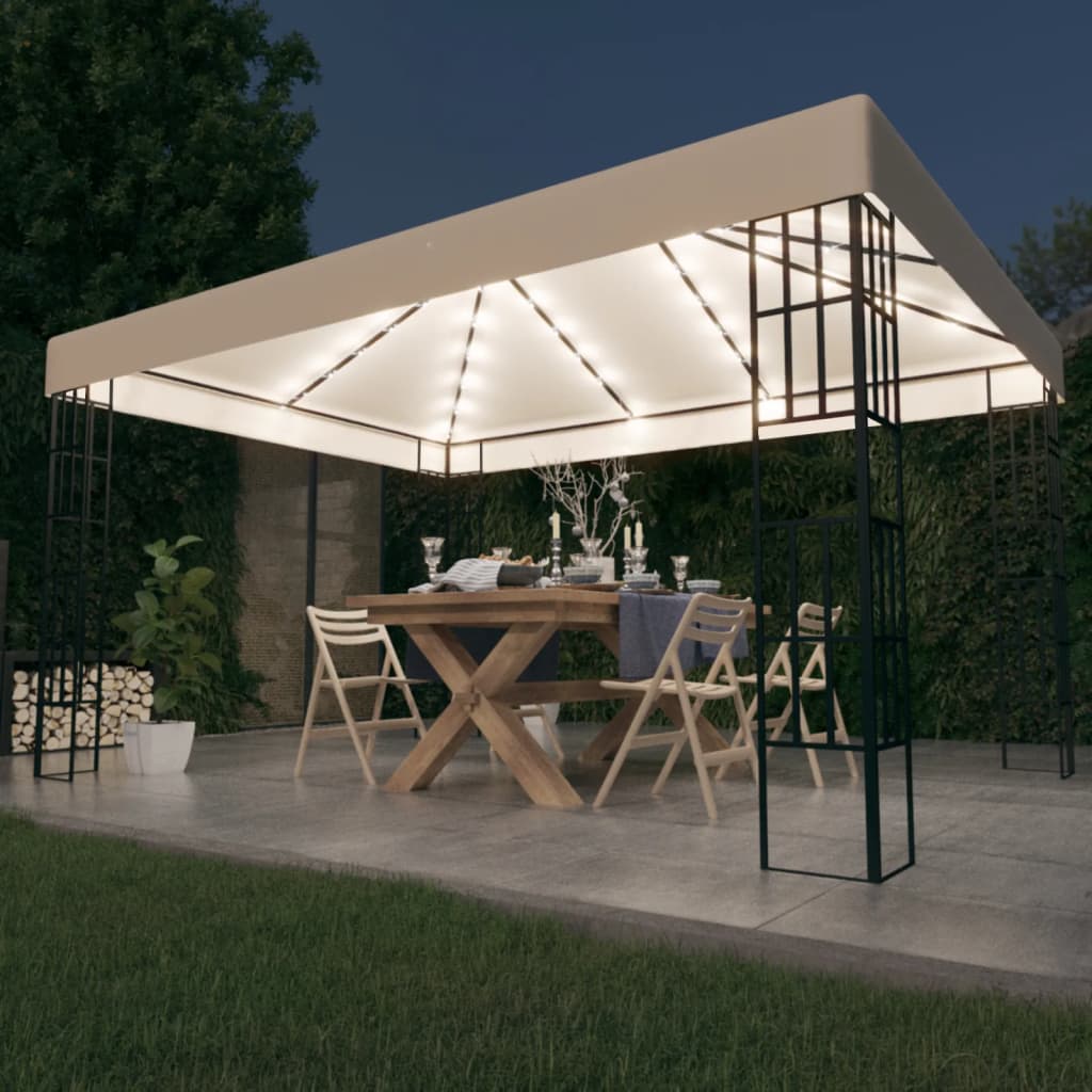 Pavillon Mit Led-Lichterkette 4X3 M