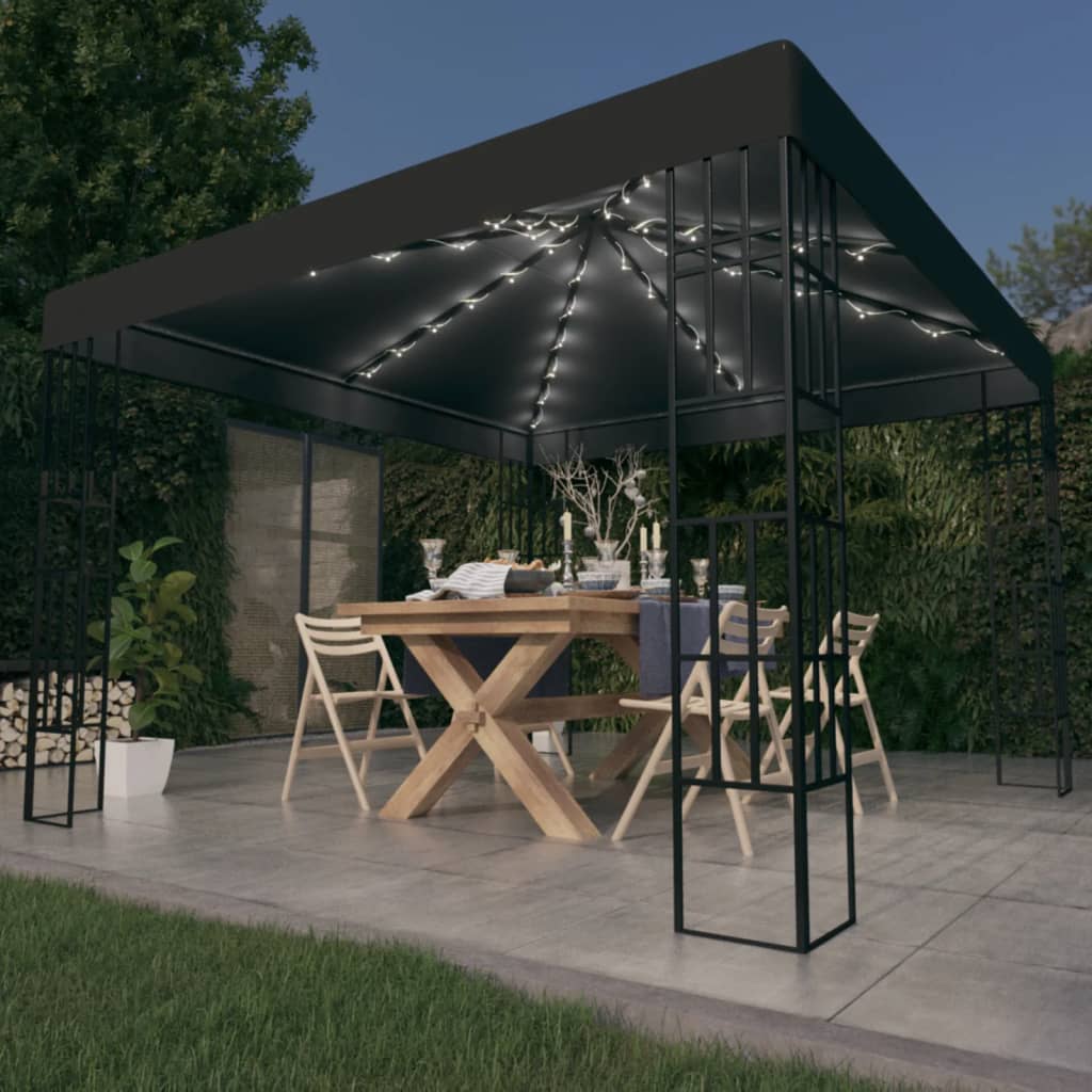 Pavillon Mit Led-Lichterkette 4X3 M